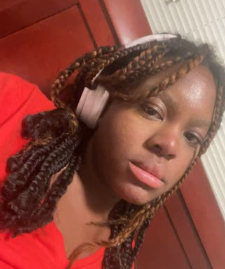 Selfie of me with headphones on.
